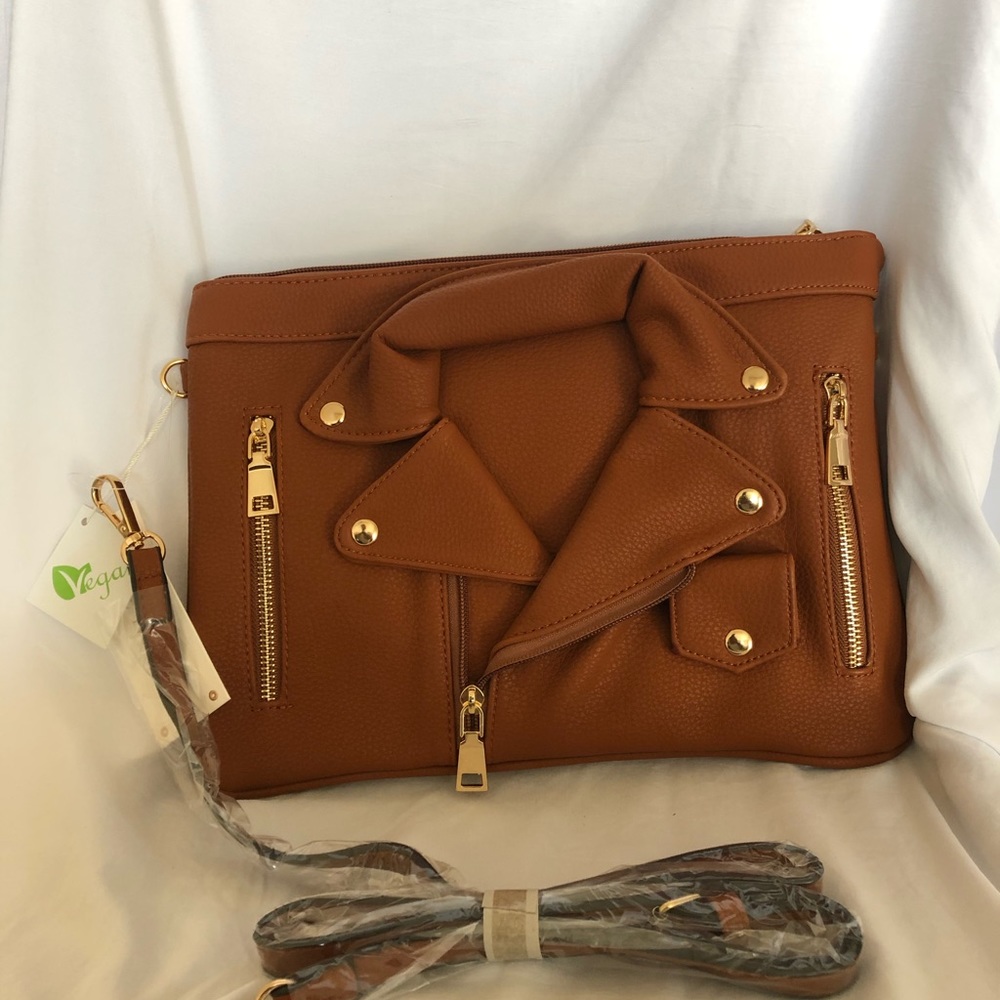 Motorcycle Jacket Clutch Crossbody Bag